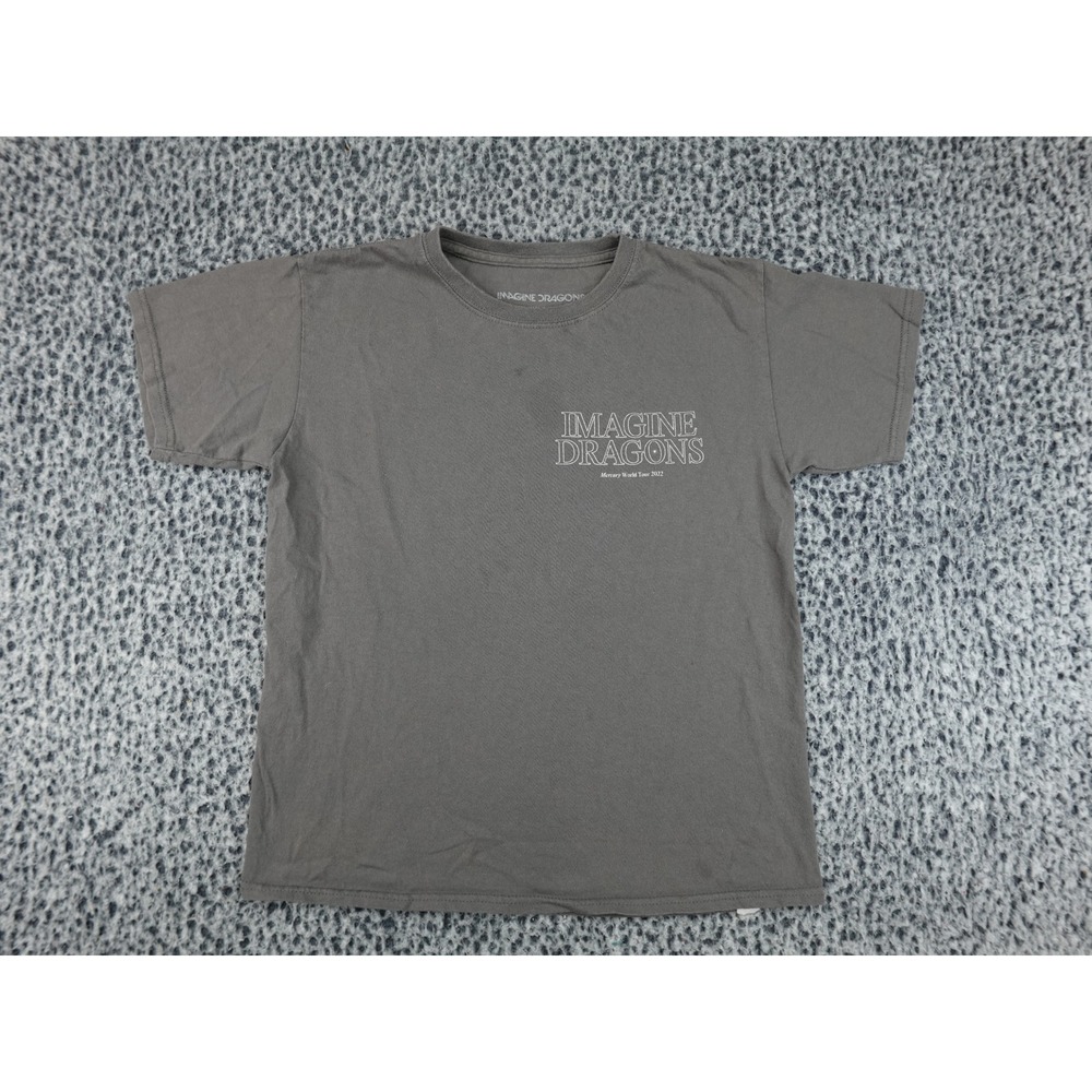 Imagine Dragons T-Shirt Youth Large Gray Mercury World Tour‎ 2022 Band Tee